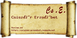 Csiszár Erzsébet névjegykártya
